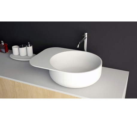 Ideavit Solidcap 3.0 bordmonteret håndvask 60 x 45,2 cm Solid surface - Mat hvid