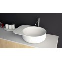 Ideavit Solidcap 3.0 bordmonteret håndvask 60 x 45,2 cm Solid surface - Mat hvid