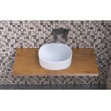 Ideavit Solidfloat-40 bordmonteret håndvask Ø40 cm Solid surface - Mat hvid