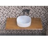 Ideavit Solidcliff-40 bordmonteret håndvask 40 x 35 cm Solid surface - Mat hvid