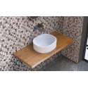 Ideavit Solidfloat-40 bordmonteret håndvask Ø40 cm Solid surface - Mat hvid