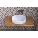 Ideavit Solidcliff-40 bordmonteret håndvask 40 x 35 cm Solid surface - Mat hvid