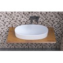 Ideavit Solidcliff-50 bordmonteret håndvask 50 x 35 cm Solid surface - Mat hvid