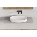 Ideavit Solidcliff-50 bordmonteret håndvask 50 x 35 cm Solid surface - Mat hvid