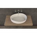 Ideavit Solidcliff-50 bordmonteret håndvask 50 x 35 cm Solid surface - Mat hvid