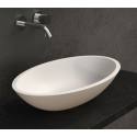 Ideavit Solidjazz bordmonteret håndvask 70 x 40 cm Solid surface - Mat hvid