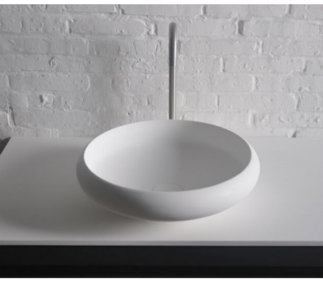 Ideavit Solidego bordmonteret håndvask 60 x 40 cm Solid surface - Mat hvid