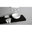 Ideavit Solidmicro bordmonteret håndvask Ø23 cm Solid surface - Mat hvid