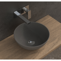 Ideavit Solidthin bordmonteret håndvask Ø39 cm Solid surface - Mat mørkegrå