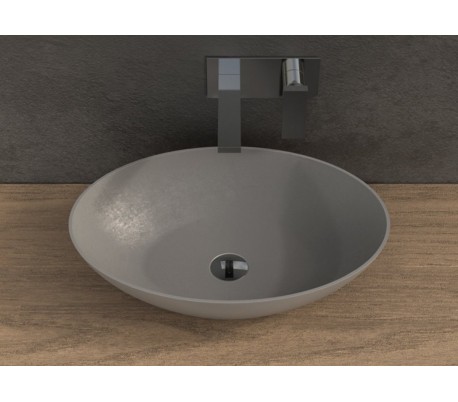 Ideavit Solidthin bordmonteret håndvask 60 x 40 cm Solid surface - Mat hvid