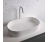 Ideavit Solidthin bordmonteret håndvask 60 x 35 cm Solid surface - Mat hvid