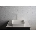 Ideavit Solidthin bordmonteret håndvask 60 x 35 cm Solid surface - Mat hvid