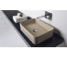 Ideavit Solidthin bordmonteret håndvask 50 x 35 cm Solid surface - Mat lys beige