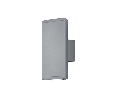 Væglampe 2 x 3W LED - Grå