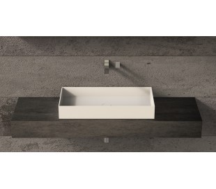 Ideavit Solidjoy bordmonteret håndvask 50 x 35 cm Solid surface - Mat hvid 2