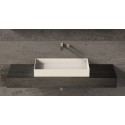 Ideavit Solidjoy bordmonteret håndvask 50 x 35 cm Solid surface - Mat hvid