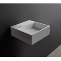 Ideavit Solidsquare bordmonteret håndvask 60 x 40 cm Solid surface - Mat hvid