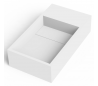 Ideavit Solidcube vægmonteret håndvask 40 x 22 cm Solid surface - Mat hvid