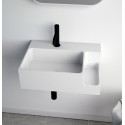 Ideavit Soliddual vægmonteret håndvask 50 x 36 cm Solid surface - Mat hvid