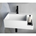 Ideavit Soliddual vægmonteret håndvask 50 x 36 cm Solid surface - Mat hvid