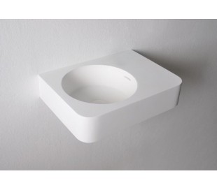 Ideavit Soliddual vægmonteret håndvask 49 x 43 cm Solid surface - Mat hvid 2