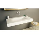 Ideavit Solidbrio vægmonteret håndvask 90 x 48 cm Solid surface - Mat hvid