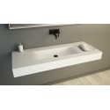 Ideavit Solidvolo vægmonteret håndvask 100 x 48 cm Solid surface - Mat hvid
