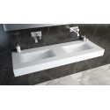 Ideavit Solidvolo vægmonteret håndvask 120 x 48 cm Solid surface - Mat hvid