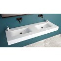 Ideavit Solidvolo vægmonteret håndvask 120 x 48 cm Solid surface - Mat hvid