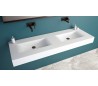 Ideavit Solidvolo vægmonteret håndvask 140 x 48 cm Solid surface - Mat hvid
