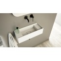 Ideavit Solidwash vægmonteret håndvask 45 x 22 cm Solid surface - Mat hvid