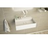 Ideavit Solidbliss vægmonteret håndvask 60 x 40 cm Solid surface - Mat hvid