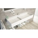 Ideavit Solidbliss vægmonteret håndvask 90 x 45 cm Solid surface - Mat hvid
