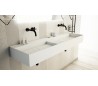 Ideavit Solidbliss vægmonteret håndvask 150 x 45 cm Solid surface - Mat hvid