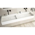 Ideavit Solidbliss vægmonteret håndvask 120 x 45 cm Solid surface - Mat hvid
