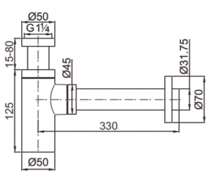 Ideavit Pop-Up Bundventil 290270 - Mat sort 2