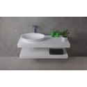 Ideavit Solidroll gulvmonteret håndvask Ø45 x H90 cm Solid surface - Mat hvid