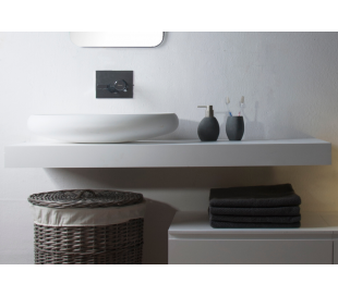 Ideavit Solidplus hylde til håndvask 90 x 46 cm Solid surface - Mat hvid 2