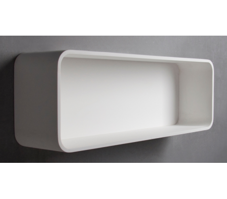 Ideavit Solidtondo hylde 60 x 30 cm Solid surface - Mat hvid