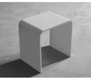 Ideavit Solidtondo hylde 90 x 30 cm Solid surface - Mat hvid