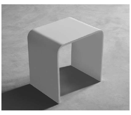 Ideavit Solidtondo hylde 90 x 30 cm Solid surface - Mat hvid