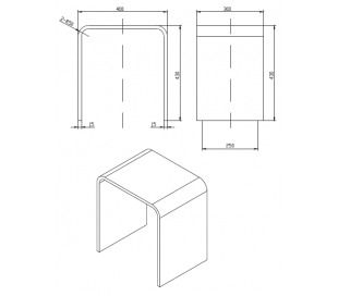 Ideavit Solidtondo hylde 90 x 30 cm Solid surface - Mat hvid 2
