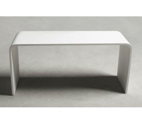 Ideavit Solidtondo bænk 40 x 30 cm Solid surface - Mat hvid