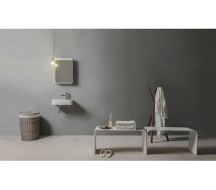 Ideavit Solidtondo bænk 40 x 30 cm Solid surface - Mat hvid 2