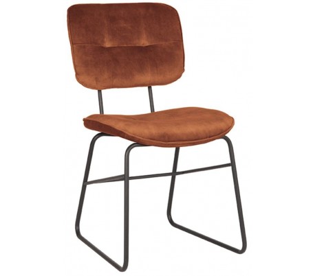 Spisebordsstol i velour og metal H87 cm - Grøn