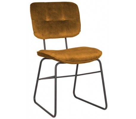 Spisebordsstol i velour og metal H87 cm - Rust