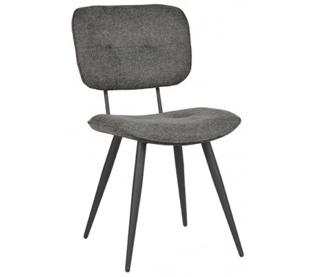 Spisebordsstol i velour og metal H87 cm - Antracit