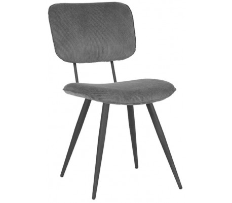 Spisebordsstol i polyester og metal H87 cm - Grå