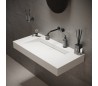 Ideavit Solidsquare vægmonteret håndvask 90 x 46 cm Solid surface - Mat hvid