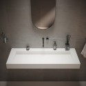 Ideavit Solidsquare vægmonteret håndvask 120 x 46 cm Solid surface - Mat hvid